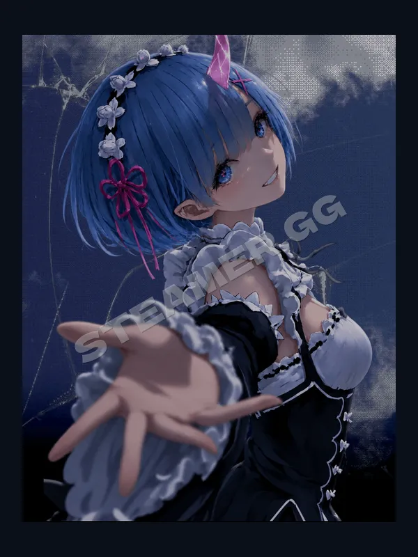 Оформление профиля Steam «Рем (Re:Zero)»